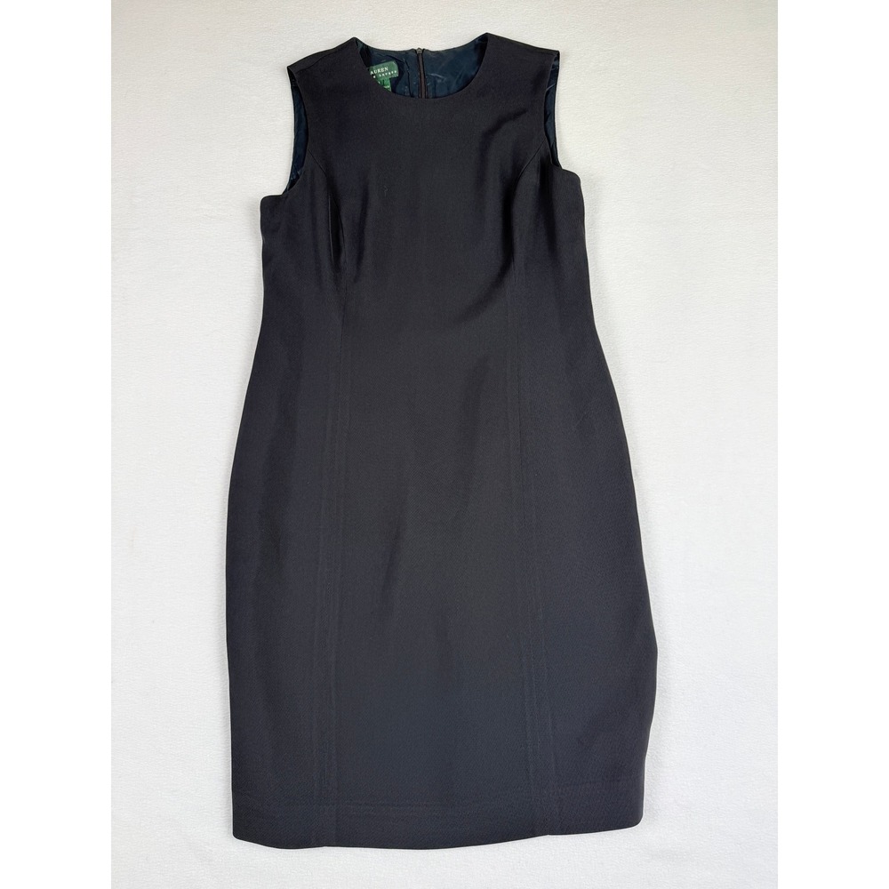 Lauren Ralph Lauren‎ Sheath Dress Womens 8 Navy Quiet Luxury Old Money Parisian